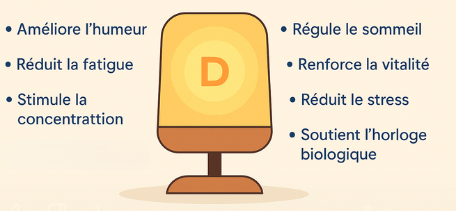 Lampe vitamine D bienfaits santé hiver